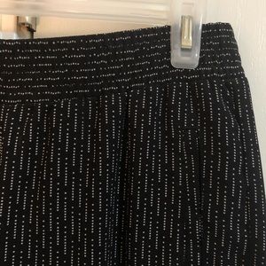 GAP XS Black Patterned Dress Pants - Elastic Waist